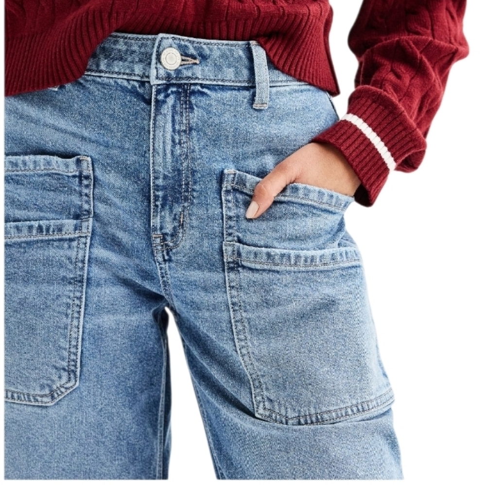 SO High Rise Barrel Jeans - Blue